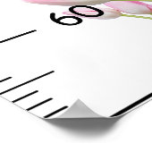 Girls Cute Tulip Growth Chartメトリック ポスター (角)