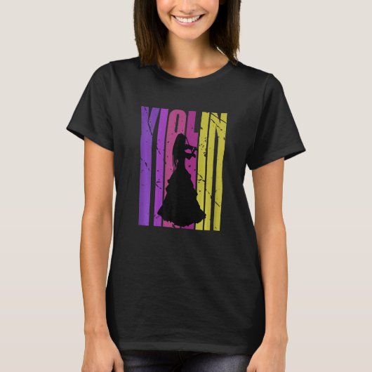 Girls Cute Violin Daughter Queen Violinist Player  Tシャツ (正面)