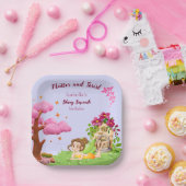 Girls Cute Yellow Fairy Fairytale home ペーパープレート (パーティー)