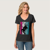 Girls Dance Inspire Coach Dancer Retro Dancing Tシャツ (正面フル)