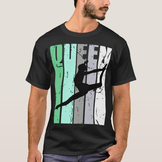 Girls Dance Queen Dance Retro Graphic Motivate Tシャツ (正面)