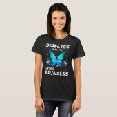 Girls  Diabetes Picked The Wrong Princess T1D Awar Tシャツ (正面フル)