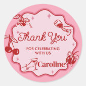 Girls Dirty Thirty Birthday Party ラウンドシール (正面)