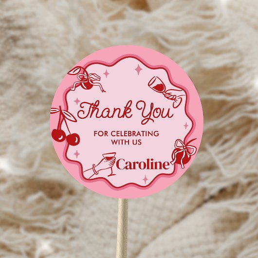 Girls Dirty Thirty Birthday Party ラウンドシール