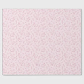 Girls Easter Cute Bunny Rabbit Goose Girly Spring ラッピングペーパー (フラット)