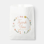 Girls Elegant Pink Boho Wildflower Girls Birthday  フェイバーバッグ (正面)