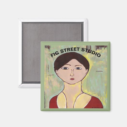 Girl's Face After Matisse マグネット (正面/裏面)