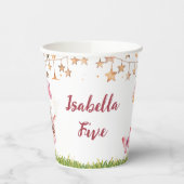 Girls Fairy Tale Castle Frog Mushroom Birthday 紙コップ (左)