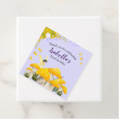 Girls Fairy Yellow Mushroom Butterfly Birthday フェイバータグ (インサイチュ)