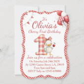 Girls First Birthday Invitation 招待状 (正面)