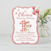 Girls First Birthday Invitation 招待状 (スタンド正面)