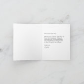 Girl's First Communion Blue Floral Bow Thank You サンキューカード (内部)