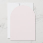 Girl's First Communion Pink Toile Bow Cross Arch 招待状 (裏面)