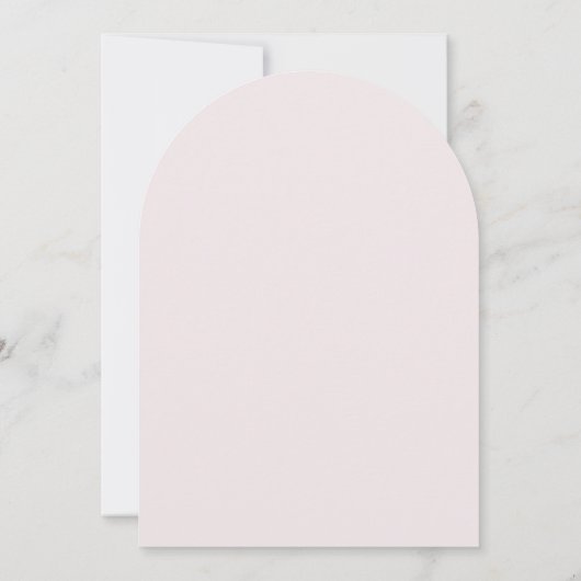 Girl's First Communion Pink Toile Bow Cross Arch 招待状 (裏面)