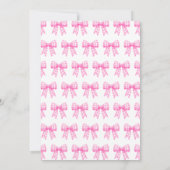 Girl's First Holy Communion Pink Gingham Bow 招待状 (裏面)