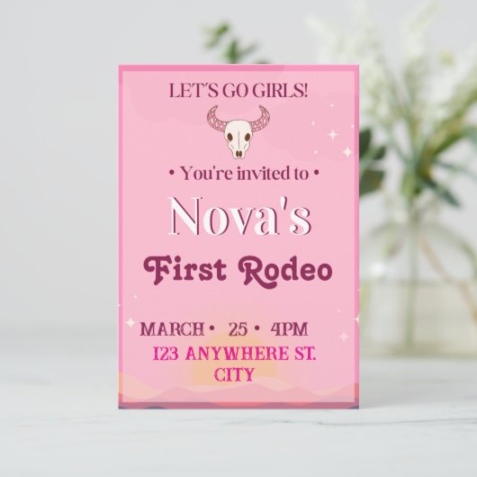 girl's first rodeo invitation 招待状 (スタンド正面)