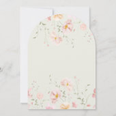 Girls Floral Butterfly Sage Arch Birthday Party 招待状 (裏面)