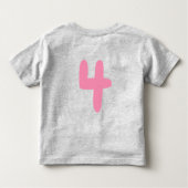 Girls Four Ever Silly Farm Goose 4th Birthday トドラーTシャツ (裏面)