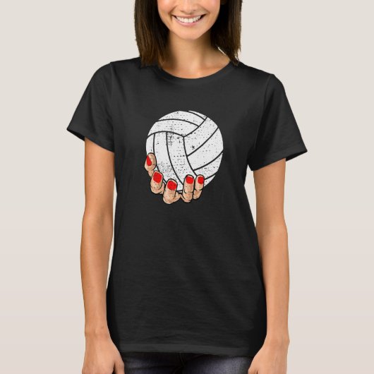 Girls Funny Volleyball Premium Tシャツ (正面)
