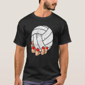 Girls Funny Volleyball Tシャツ (正面)