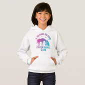 Girls Funny Winter Horse Hoodie (正面フル)