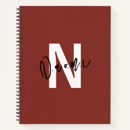 Girls’ Gift – Personalized Letter “N” Name Naomi  ノートブック