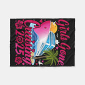 Girls Gone Cruising 2025 Women Cruise Vacation フリースブランケット (正面(横))