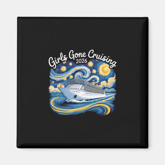 Girls Gone Cruising 2026 Van Gogh Cruise Vacation  マグネット (正面)