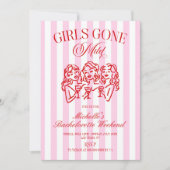 Girl's Gone Mild バチェラーウィークエンドパーティー 招待状 (正面)