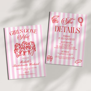 Girl's Gone Mild バチェラーウィークエンドパーティー 招待状