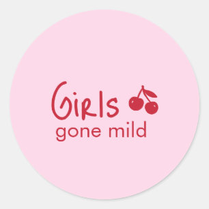 Girls Gone Mild ピンクとチェリーレッドのバチェラー・パーティー ラウンドシール