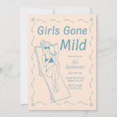 Girls Gone Mild Beach Bachelorette 招待状 (正面)