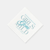 Girls Gone Mild Blue Bachelorette スタンダードカクテルナプキン (角)