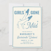 Girls Gone Mild Blue Spa Bachelorette Weekend 招待状 (正面)