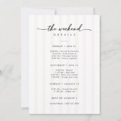 Girls Gone Mild Bow Stripe Bachelorette Weekend 招待状 (裏面)