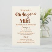 Girls Gone Mild Chic Bachelorette Beach Weekend 招待状 (スタンド正面)