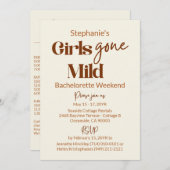Girls Gone Mild Chic Bachelorette Beach Weekend 招待状 (正面/裏面)