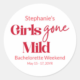 Girls Gone Mild Date Bachelorette Beach Weekend ラウンドシール