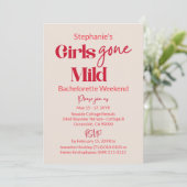 Girls Gone Mild Elegant Bachelorette Beach Weekend 招待状 (スタンド正面)