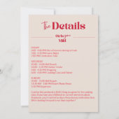 Girls Gone Mild Elegant Bachelorette Beach Weekend 招待状 (裏面)