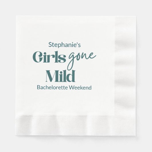 Girls Gone Mild Elegant Bachelorette Beach Weekend 縁ありランチョンナプキン (正面)