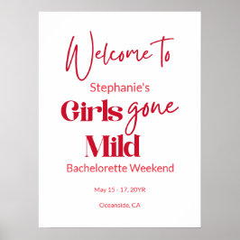 Girls Gone Mild Modern Bachelorette Beach Weekend ポスター