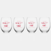 Girls Gone Mild Modern Bachelorette Spa Weekend ステムなしワイングラス (正面)