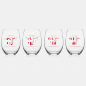 Girls Gone Mild Modern Bachelorette Spa Weekend ステムなしワイングラス (裏面)