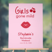 Girls Gone Mild Pink and Cherry Red Bachelorette   アクリルサイン (ニュートラル)