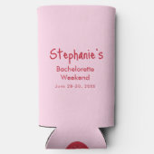 Girls Gone Mild Pink and Cherry Red Bachelorette   スリム缶クーラー (裏面)