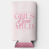 Girls Gone Mild Pink Bachelorette スリム缶クーラー (正面)