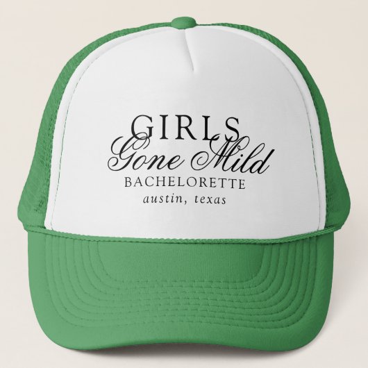 Girls Gone Mild Spa Bear Bachelorette キャップ (正面)