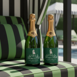 Girls Gone Mild Spa Bear Bachelorette スパークリングワインラベル