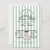 Girls Gone Mild Spa Bear Bachelorette 招待状 (正面)